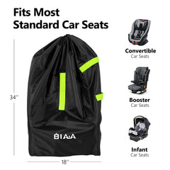 elaia car seat travel bag with shoulder straps enables hands-free airport navigation