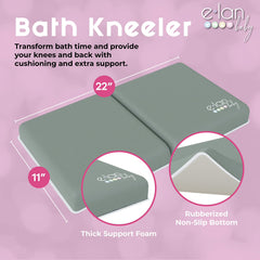 Elan Baby Non-Slip Bath Mat keeps the tub safe with a textured bottom