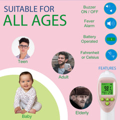 Elate forehead thermometer digital display with clear numbers