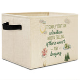Elefeltclave Dragon Nursery Storage Bin open shows upright support for easy access.