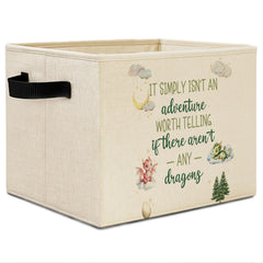 Elefeltclave Dragon Nursery Storage Bin open shows upright support for easy access.