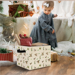 Elefeltclave Mallard Duck Nursery Storage Bin folded flat for space-saving storage.
