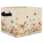 Elefeltclave forest-animal-nursery-bin keeps toys organized with playful forest imagery.
