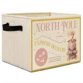 Elefeltclave North Pole Express pink bin front view shows upright storage for easy access