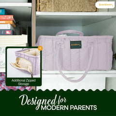 Eleghaunt diaper caddy washable material shows wipe-clean ease and long-lasting freshness