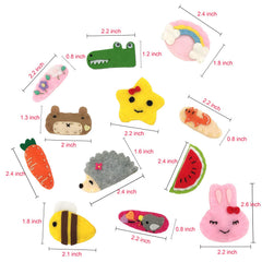 Elesa Miracle hair clip animal pattern 3 colorful bow coordinates with daily outfits