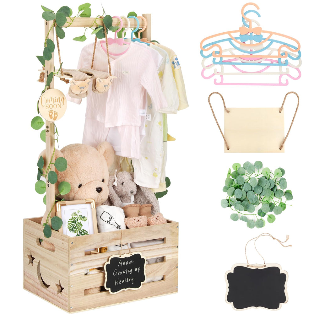 ELESTONE wooden baby crate assembly demonstrates easy setup and sturdy construction.