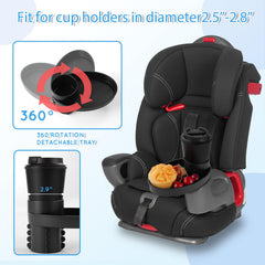 Elfzone car seat tray easy-install into cupholders in seconds.