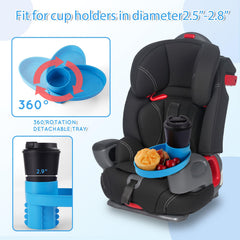 Elfzone tray tilt-prevention blue keeps meals steady on car rides.