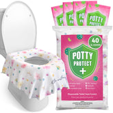 Eli with Love 40 Extra Large Toilet Seat Covers packaging front for travel convenience.
