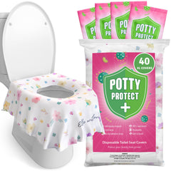 Eli with Love 40 Extra Large Toilet Seat Covers packaging front for travel convenience.