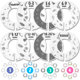 Eli with Love baby closet dividers boho front view shows large labels for quick size checks.