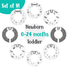 Eli with Love dividers boho feature extra-large labels for quick size identification.