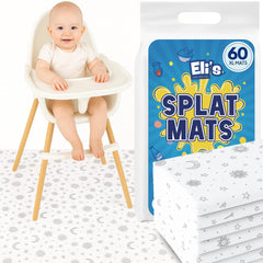 Eli with Love moon-stars 60-pack mat protects floors during spills on the go.