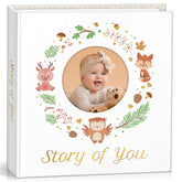 Eliz Sky Baby Memory Book cover photo cutout offers personalized keepsake.