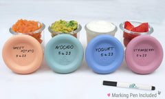 Elk and Friends jars with lids closed showing leakproof silicone lids for on-the-go
