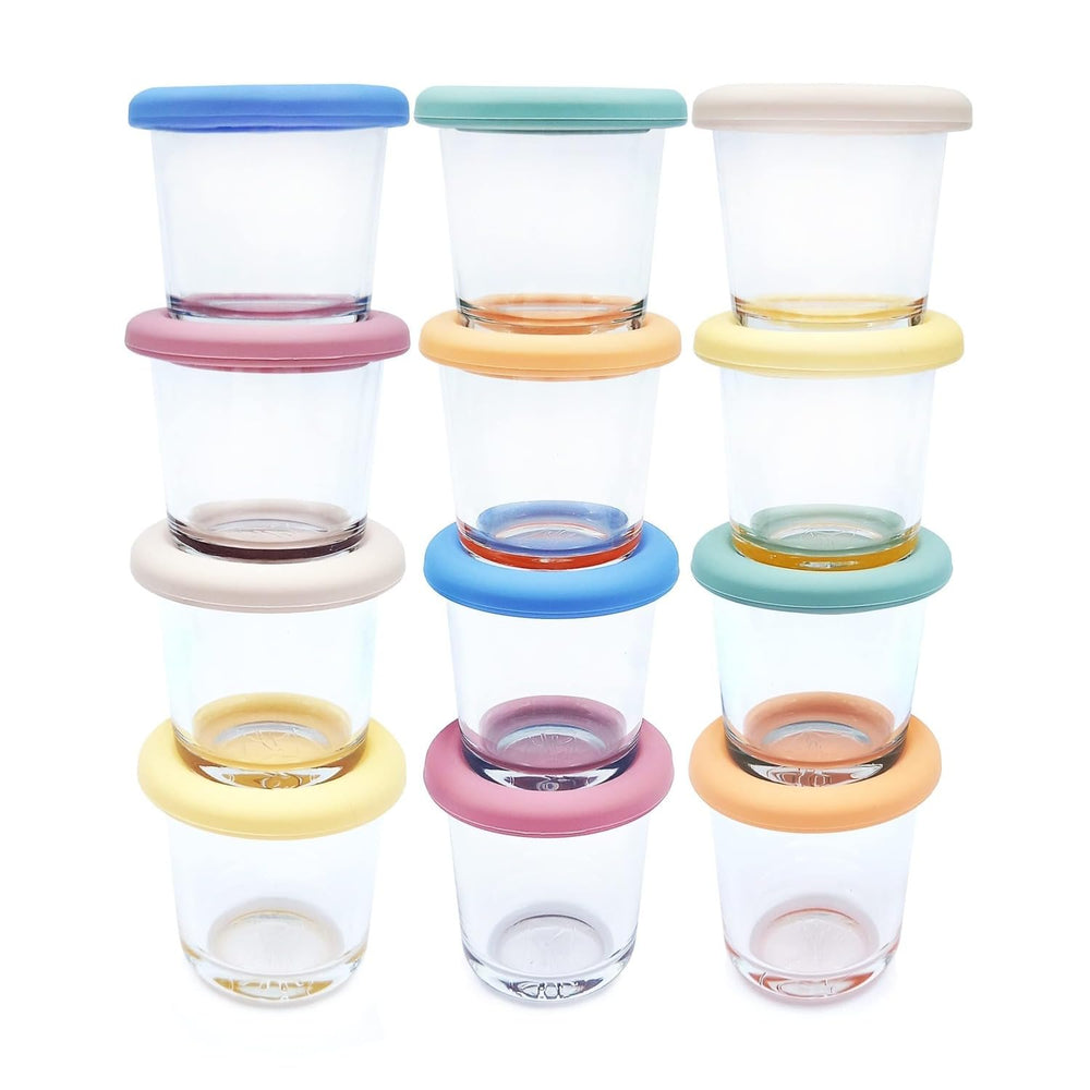Elk and Friends 4oz borosilicate glass jars set of 12 for batch prep and travel
