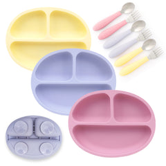 Elk and Friends divided suction plate supports portioning and easy scooping
