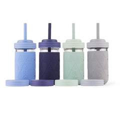 Elk and Friends kids-toddler-glass-cups-12oz-jar-sleeve: easy-grip for little hands.