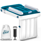 Elkid Toddler Airplane Bed inflated on a plane seat for safer travel