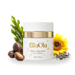 ELLAOLA 96-hour deep moisturizing baby face cream jar seals in hydration for sensitive skin