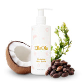 ELLAOLA soothing baby lotion bottle demonstrates fragrance-free hydration for dry skin.