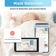 Ellie Baby Pro 2.5K camera view offering high-resolution baby image.