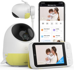 Ellie Baby Pro 5-inch monitor front view for clear baby monitoring.