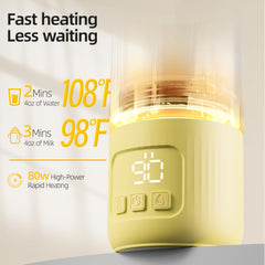 Ellie Baby Pro fast-heating 3-minute mode with breastmilk and formula options