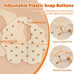 EllieHouse bib with adjustable two-button closure for secure fit.