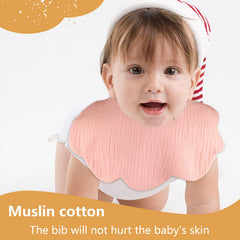 EllieHouse rouge red muslin bibs demonstrate stylish drool protection for teething babies.