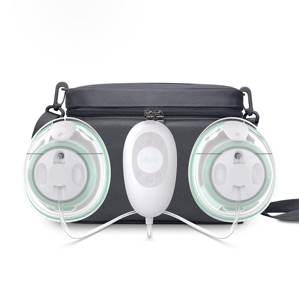 Elvie Stride hands-free wearable pumping while moving.