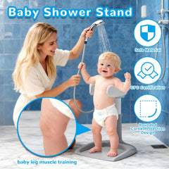 elyelsanns baby bath stand ergonomic backrest supports healthy posture during bath.