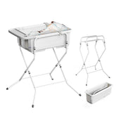 elyelsanns collapsible baby bathtub assembled shows spacious design for newborn to toddler use