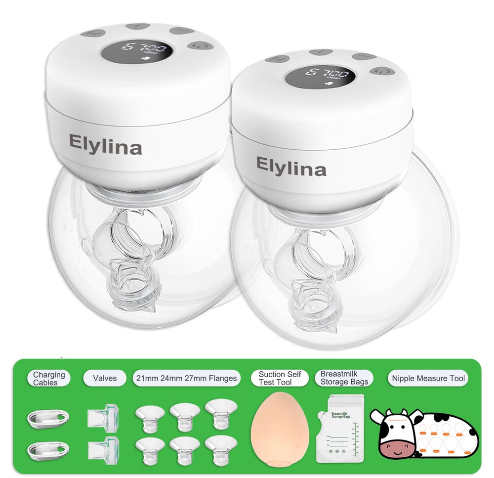 Elylina wearable breast pump quiet operation enables discreet pumping anywhere.