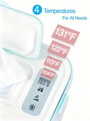 Elylina wipe warmer moisture lock seal keeps wipes soft and ready.