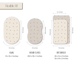 Ely's & Co bassinet sheets fitted on oval mattress for snug, secure fit