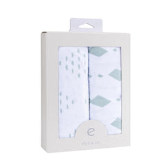 Ely's & Co Changing Pad Cover gray leaf design complements modern nursery decor