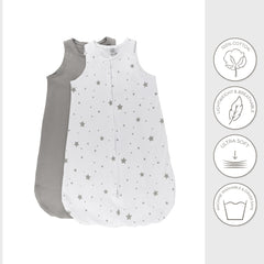 Ely's & Co knit cotton sleep sack soft touch image highlights breathable, baby-soft fabric for all-night comfort.