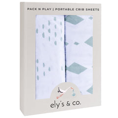 Ely's & Co. Pack N Play sheet knit fabric close-up highlights breathable cotton