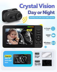 Elzeeo baby car camera night vision for clear low-light monitoring.