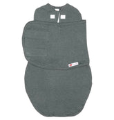 embé 2Way starter baby swaddle zip closure keeps baby snug and secure.