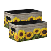 Emelivor Fall Sunflowers 2pc packaged storage bins keep shelves tidy