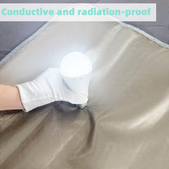 EMIKITS Faraday Blanket close-up shows diamond lattice fabric shielding against interference