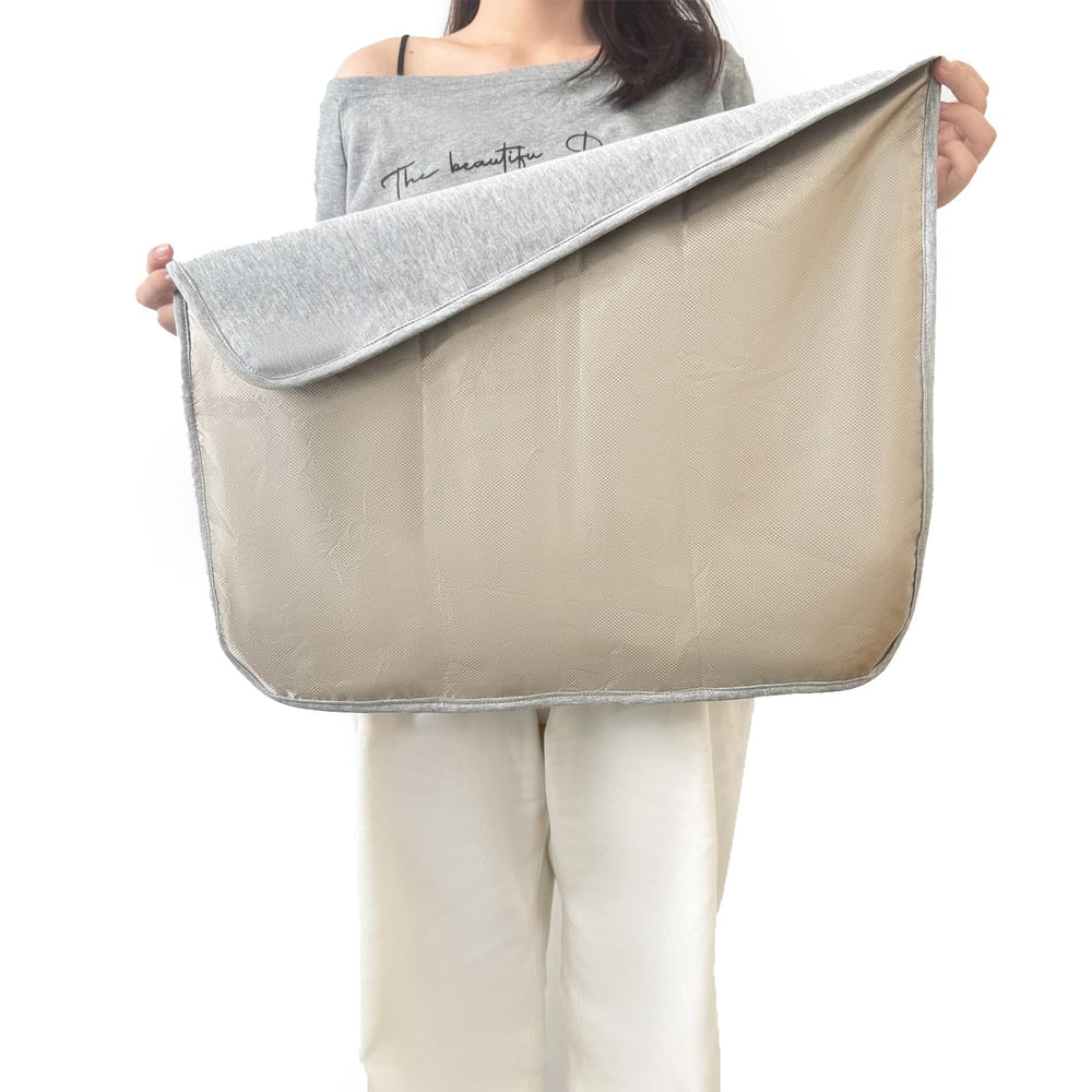 EMIKITS Faraday Blanket on a laptop to block RF signals during work sessions