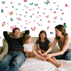 EMPCYDIA blue glow butterfly decals illuminate nighttime spaces with soft, calming color.