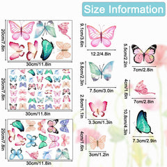 EMPCYDIA colorful butterfly stickers are self-adhesive and easy to reposition.