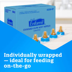 Enfamil latex-free and BPA-free nipple for safe daily use.