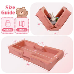 ENITYA Toddler Travel Bed unfolded with sleeping area for safe naps