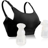 ENSDOAR hands-free pumping bra front view highlights soft cotton blend for all-day comfort.